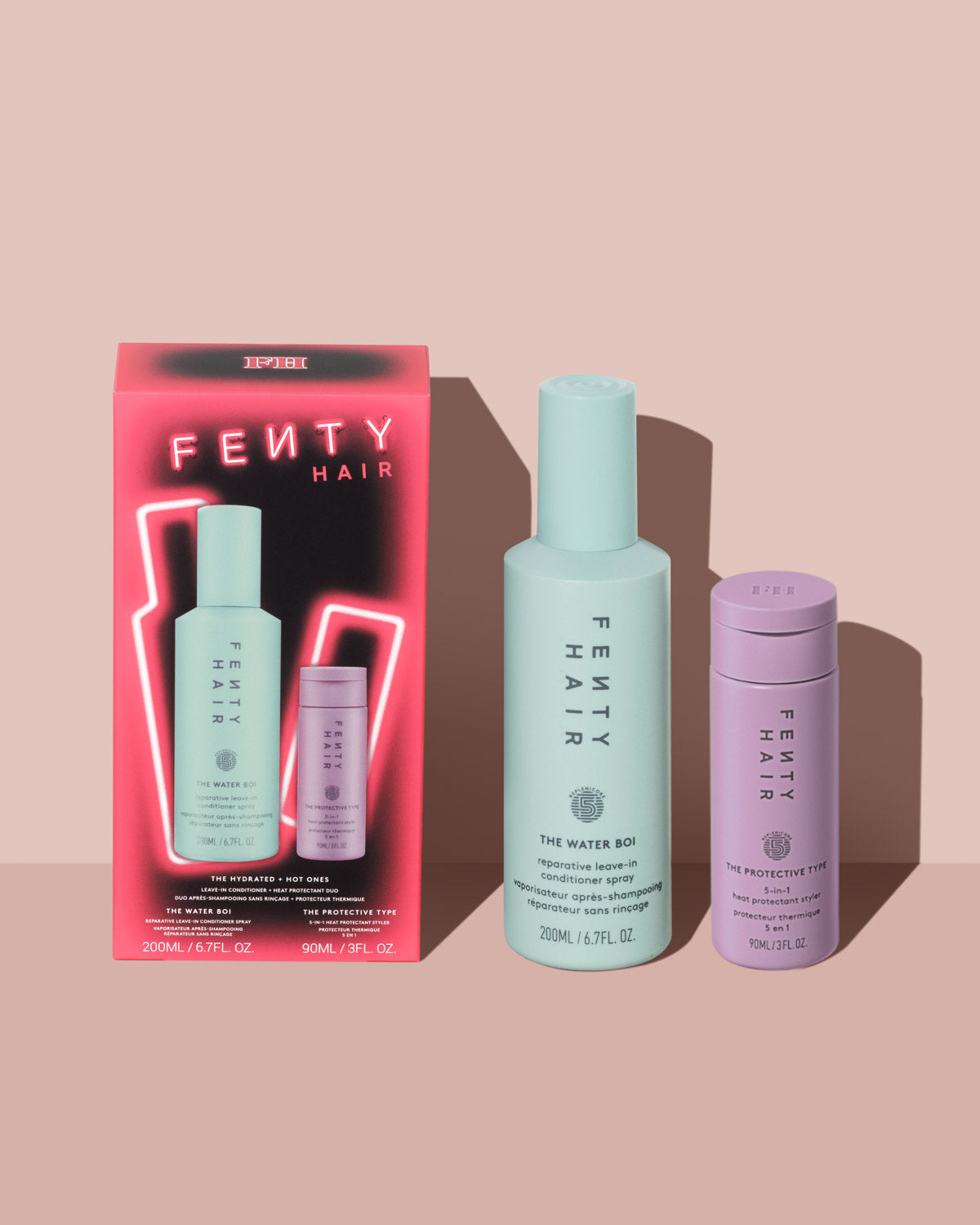 The Hydrated + Hot Ones Leave-in Conditioner + Heat Protectant Duo